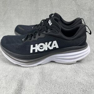 Hoka One One Bondi 8 1123202-BWHT Mens Sneakers 11.5D Black White Running Shoes